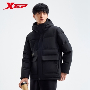 特步未来构想羽绒服男款秋冬季新款加绒加厚保暖外套976429190245