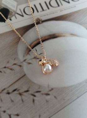 天然淡水珍珠好运福袋项链锁骨链