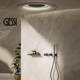 意大利GESSI 嵌入墙预埋吊吸顶天幕极简拉丝增压淋浴花洒 捷仕暗装