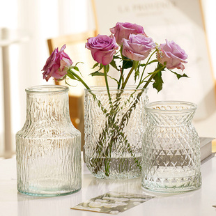 北欧ins风玻璃花瓶网红水养鲜花百合玫瑰插花瓶餐桌客厅装 饰