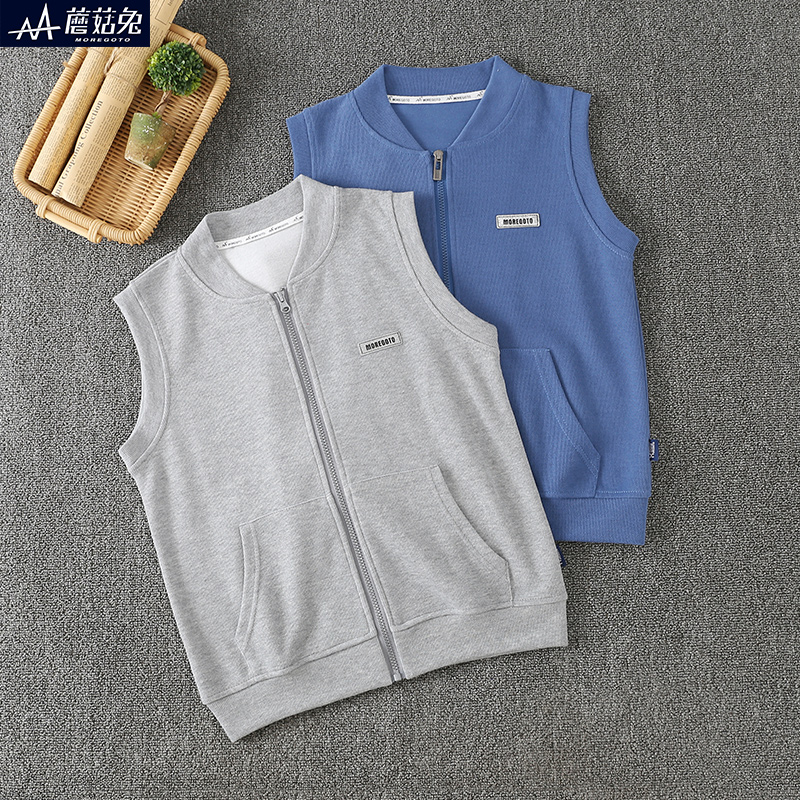 男童马甲春秋外穿薄款青少年儿童背心外套加肥加大码中大童胖男孩