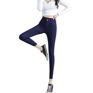 小个子八分小脚裤2025新款女加绒搭配短靴的九分显瘦打底裤长裤冬