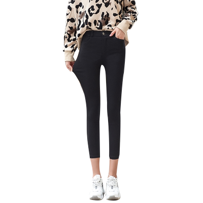 小黑裤2022秋冬款高腰小个子打底裤150cm外穿加绒145矮小个子裤子