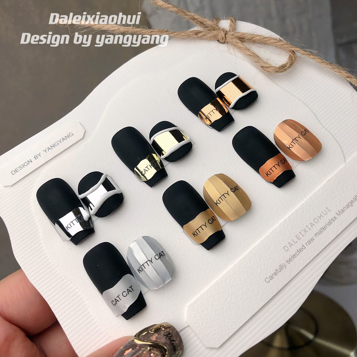 网红新款朋克风重金属转印纸银色