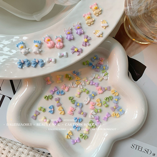 美甲饰品 饰961 网红奶油卡通可爱鸭蝴蝶结领结立体指甲穿戴甲装