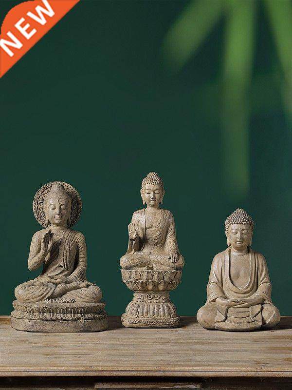 chinese zen buddha statue buddha head decoration crafts