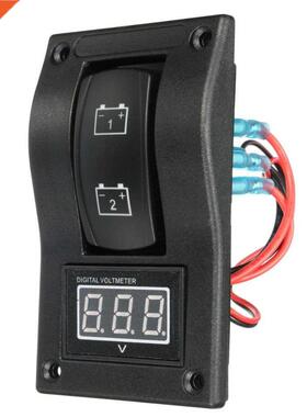 12-24V LED Dual Battery Test Rocker Switch Car Truck Marine