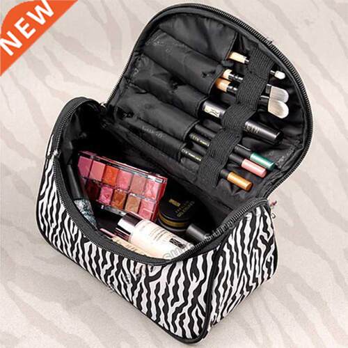 Women Lady Fashion Makeup Cosmetic Case Toiletry Bag Zebra