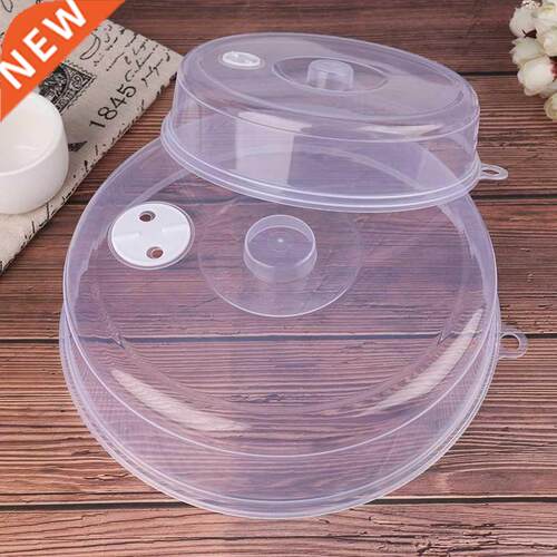 New 1pcs Plastic Microwave Food Cover Clear Lid Safe Vent Ki