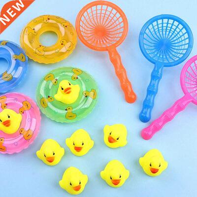 5Pcs/Set Kds Floatng Bath Toys Mn Swmmng Rngs Rubber