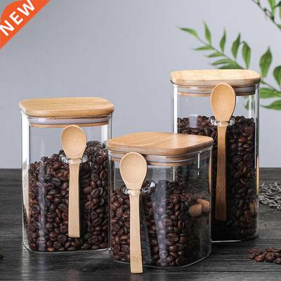 800/1000/1200ML Food Storage Container Square Glass