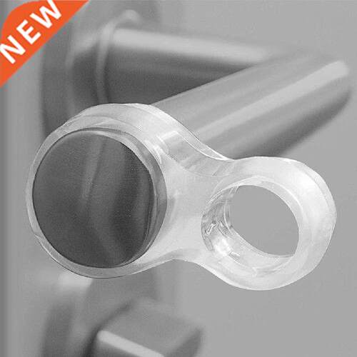 2pc Door Stopper Transparent Silica Gel Door Handle Buffer