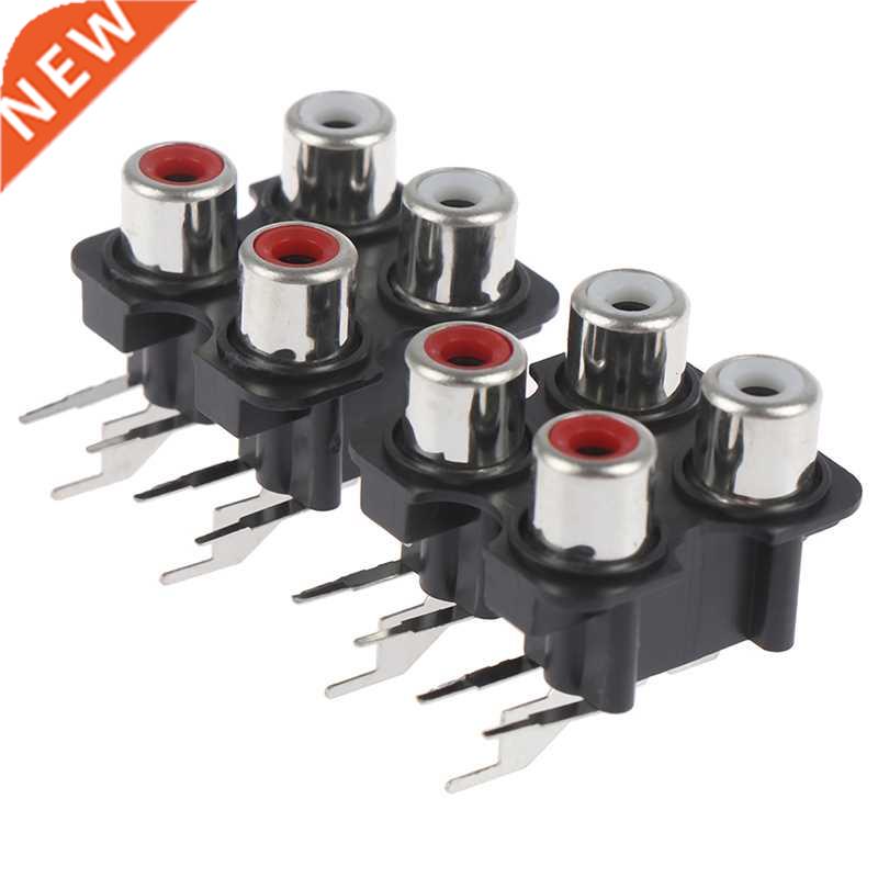 2pcs Hot New 4Way 6Pin RCA Female Audio Video Plug AV Concen