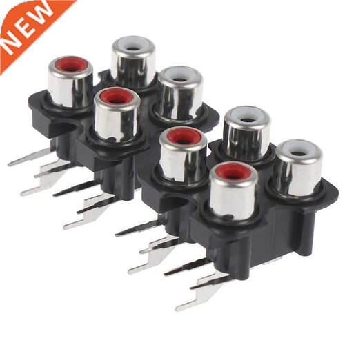 2pcs Hot New 4Way 6Pin RCA Female Audio Video Plug AV Concen