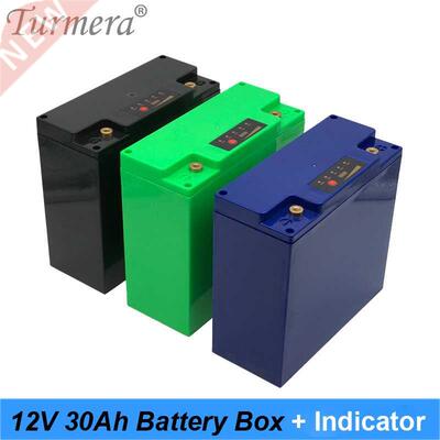 Turmera 12V 30Ah Battery Box Storage Case with Capacity Ind