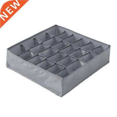 Solid Scarf Sock Polyester Drawer Organizer 24 Grids