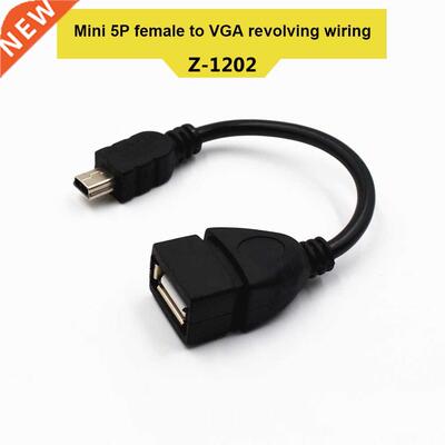 Mini USB 5P Male to OTG USB Female Car Adapter Data Cable f