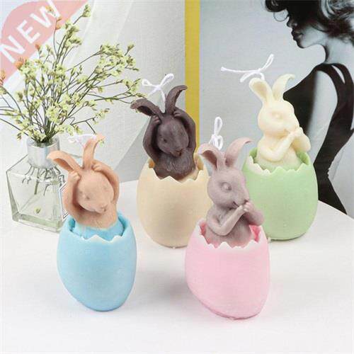 Eggshell Rabbit Candle Silicone Mold  Halloween Animal