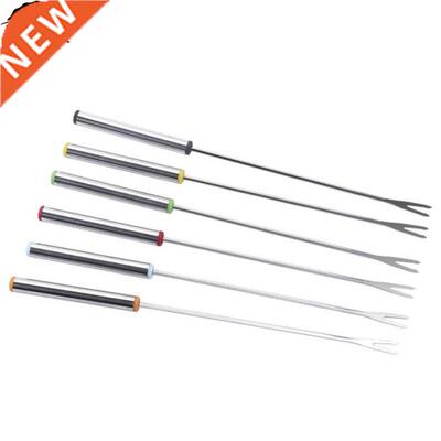 6pcs Stainless Steel Fork Dinner Fruit Dessert Long Cutlery