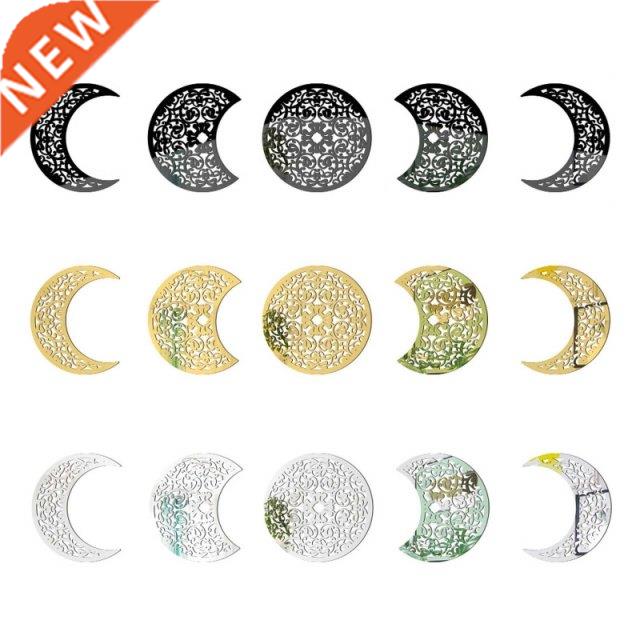 5pcs 3D Moon Phase Decorative Wall Stickers Home Decoration