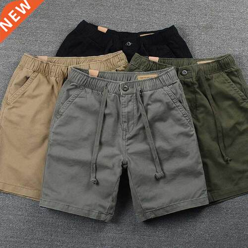 Shorts Mens 2022 Casual Cotton Shorts Work Trousers Knee Len