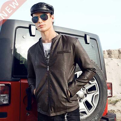 Leather Jacket Men Motorcycle Men's PU Jackets lack Coats A