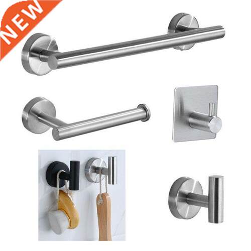 Stainless Steel Bathroom Hardware Set Silver Black Robe Hook
