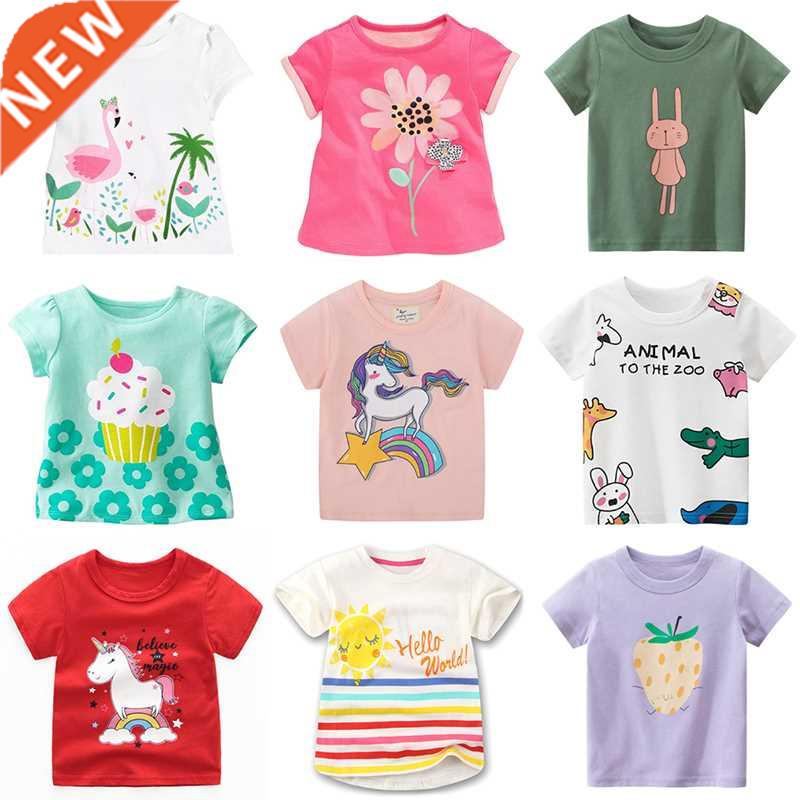 Kids Girls T-Shirt Summer Unicorn Cartoon Printing Baby Todd