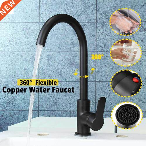 HOT Black Copper Bathroom Basin Faucet 360 Rotatable Sink Fa