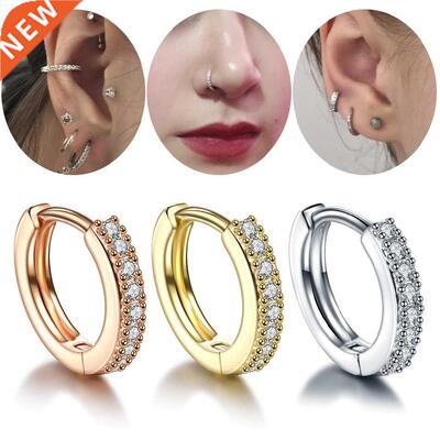 1PC 18G Nose Rings Pircing Septum Cz Hoop Ear Cartilage Pier