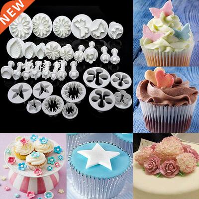 33pcs Plunger Fondant Cutter Cake Tools Cookie Mold Biscuit