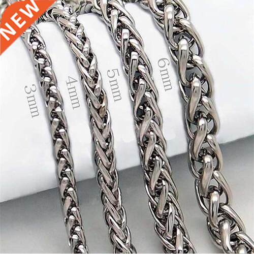 HNSP STAINLESS STEEL TWIST CHAIN NELACE FOR MEN CHAIN MALE T