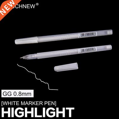 TOUCHNEW 0.8mm White Highlighter Pen Sketch Fine Liner Pen