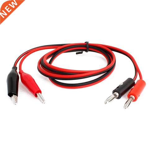 Dual Alligator Clip Banana Plug Multimeter Test Lead