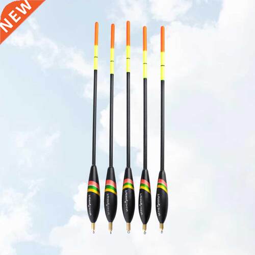 5PCS Outdoor Fish Floats Long Shot Bobbers Wide Tail Fish