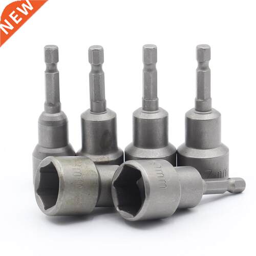 6Pc 14mm-19mm Hex Socket Strong Magnetic Nut Driver Set Dril
