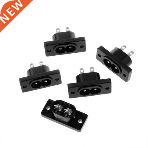 5 Pcs IEC320 C8 2 Terminal Power Plug Inlet Socket AC 250V 2