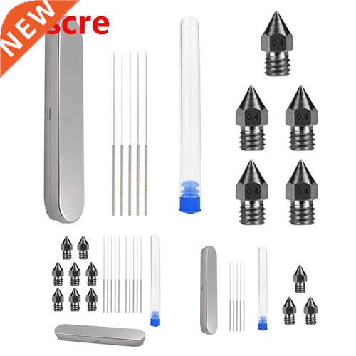 3D Printer Cleaning Tool Set 0.4mm MK8 Hardened Steel Nozzle