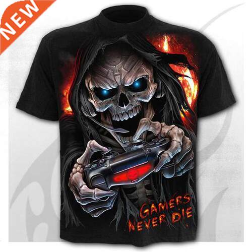 Skull Men's T-Shirts Men's Hip Hop 3D Shirts Horror O-Neck T