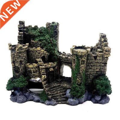 Resin Artificial Fish Tank Ancient Castle Aquarium
