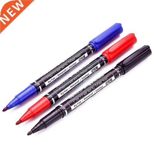 3 PCS Marker Pens Good Waterproof Ink Thin Nib Crude Nib Bla