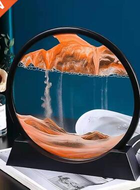 Moving Sand Art Picture Round Glass D Hourglass Deep Sea Sa
