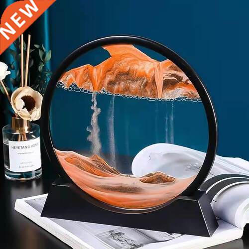 Moving Sand Art Picture Round Glass D Hourglass Deep Sea Sa