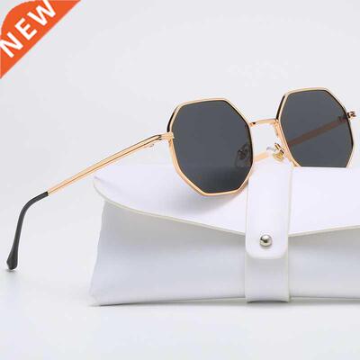 Polygon Metal Sunglasses Vintage Frame For Women Sunglasses