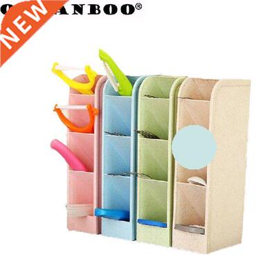 ORGANBOO 1PC Wheat Straw Desktop Storage Box Drawer