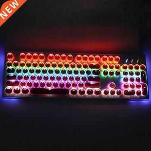 104Pcs Universal Wear-resistant Round-shape Keycaps Mechanic
