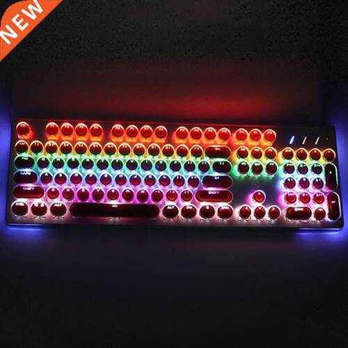 104Pcs Universal Wear-resistant Round-shape Keycaps Mechanic