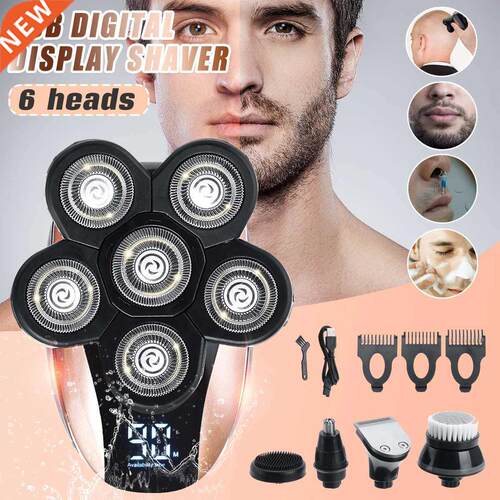SPZ 5 in 1 Rechargeable Electric Shaver Six Floating Heads