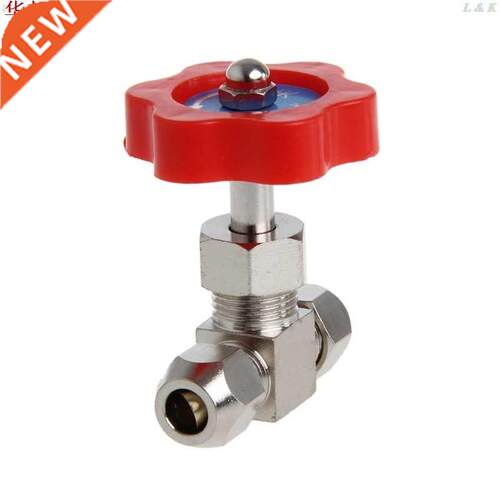 Durble Tube Nickel-Plted Brss Plug Needle Vlve OD 6mm/8m