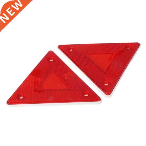 2 Pcs Triangle Warning Reflector Alerts Safety Plate Rear Li